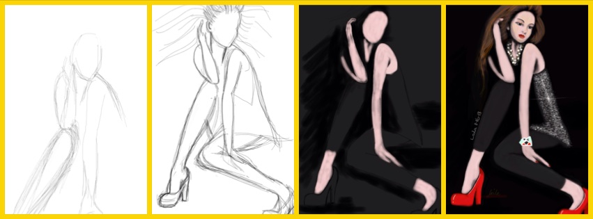 how to draw fashion step by step